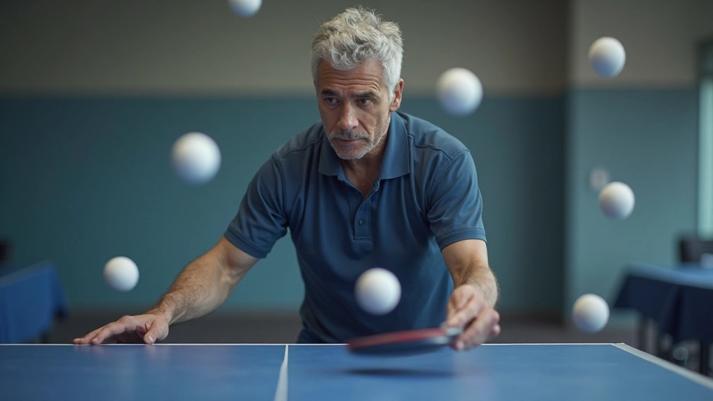 Advanced visual exercises where the player tracks fast ball movements on the training table